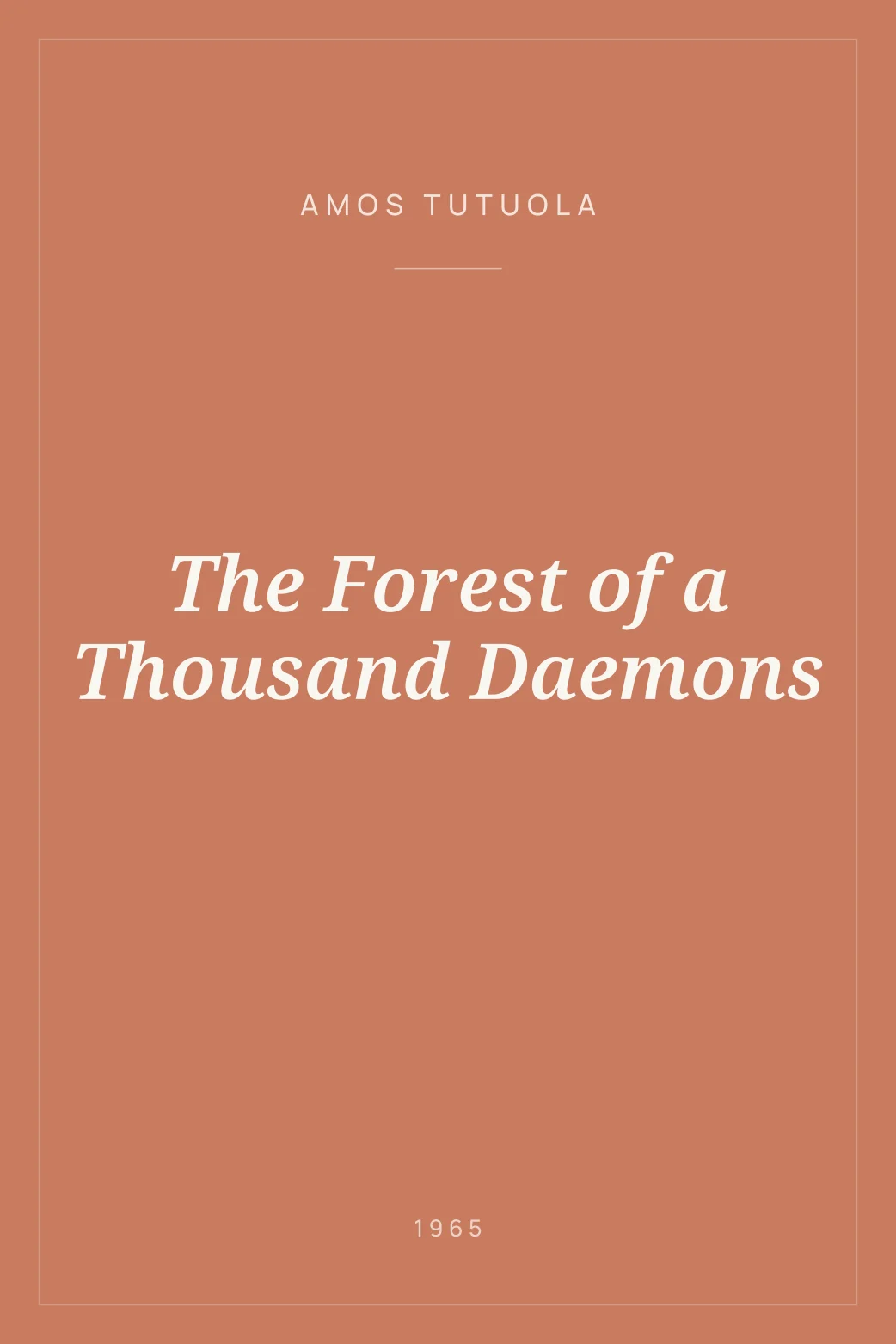 Portada de The Forest of a Thousand Daemons