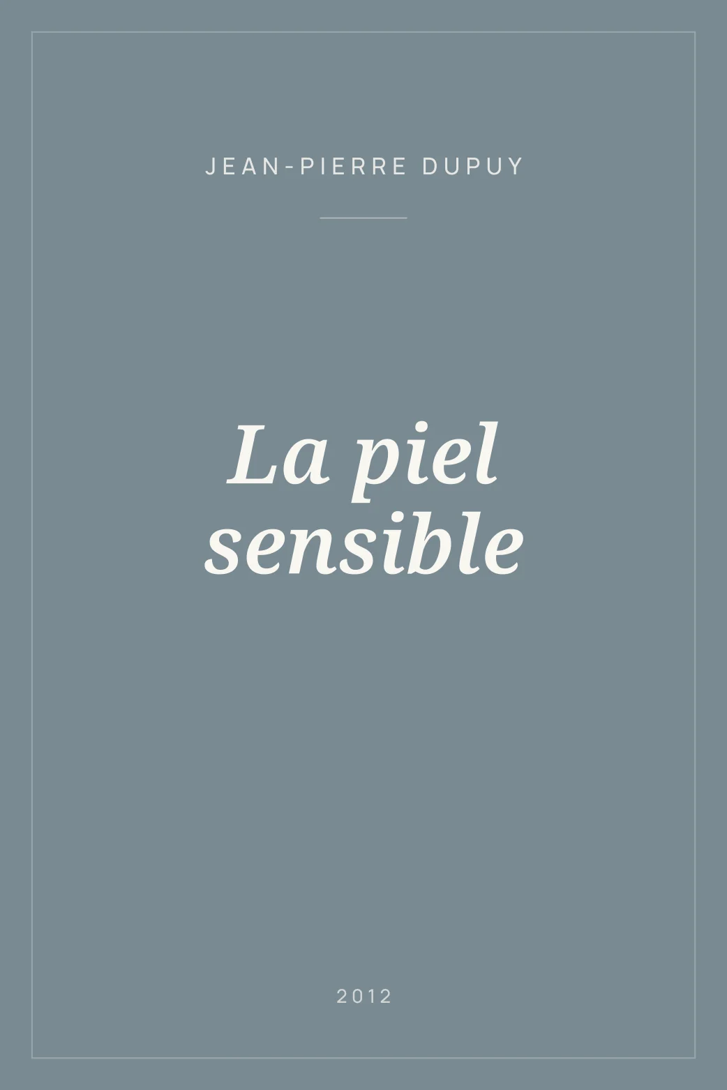 Portada de La piel sensible