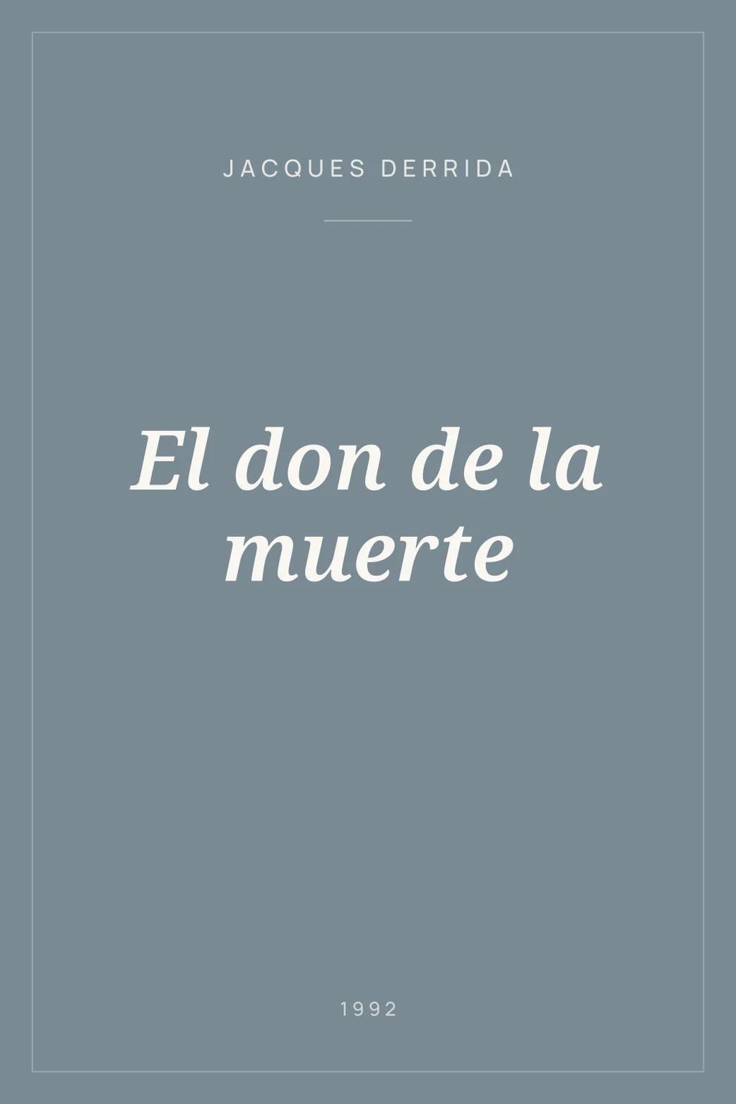 Portada de El don de la muerte