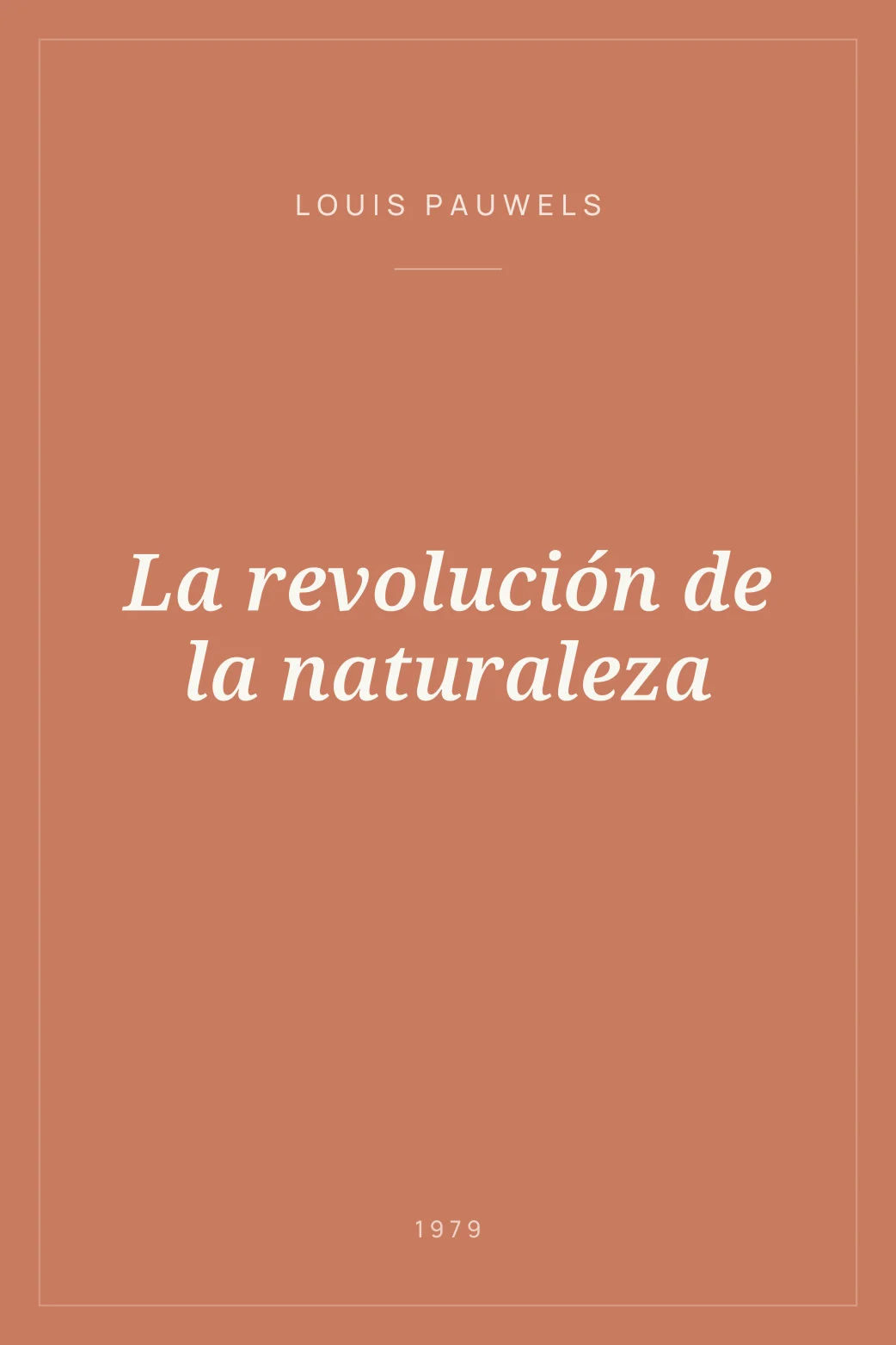 Portada de La revolución de la naturaleza