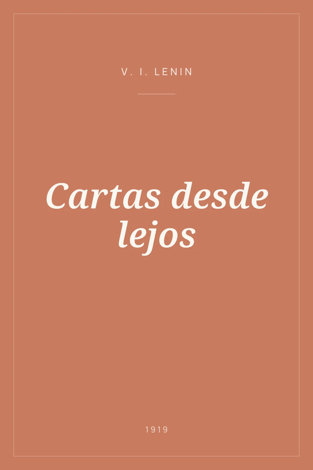 Portada de Cartas desde lejos