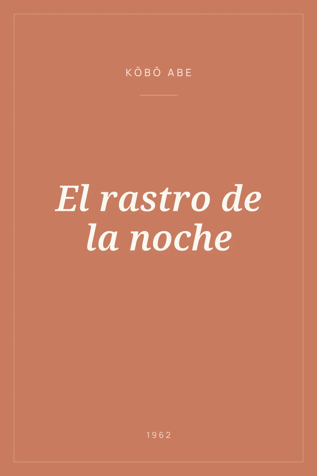 Portada de El rastro de la noche