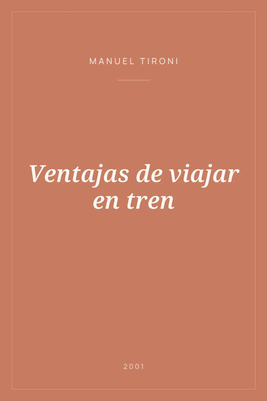 Portada de Ventajas de viajar en tren