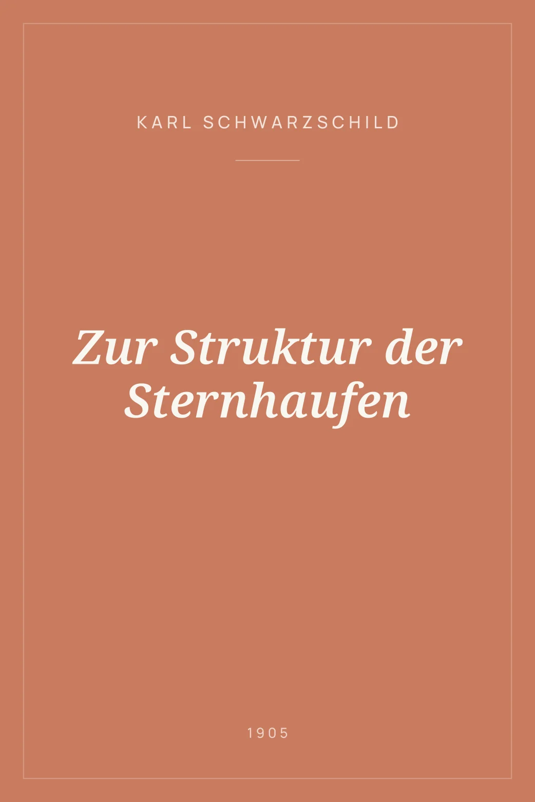 Portada de Zur Struktur der Sternhaufen