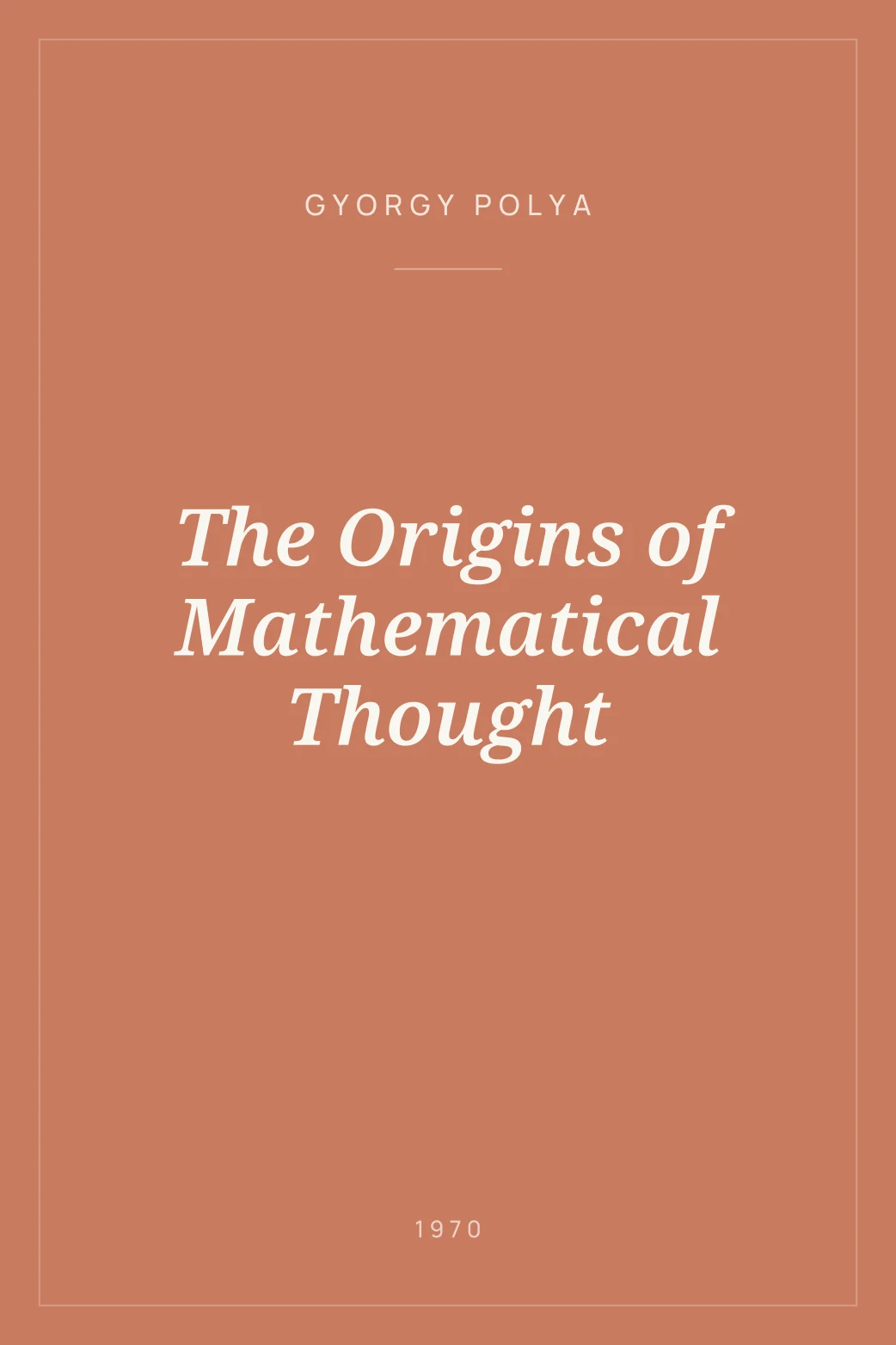 Portada de The Origins of Mathematical Thought