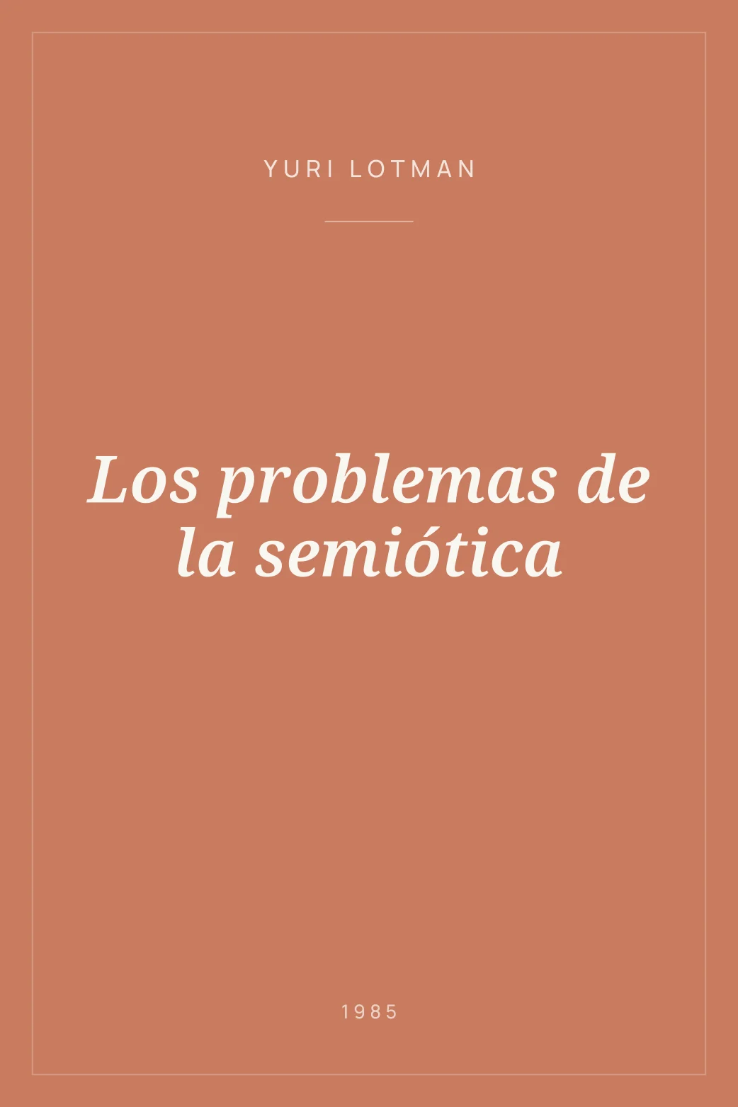 Portada de Los problemas de la semiótica