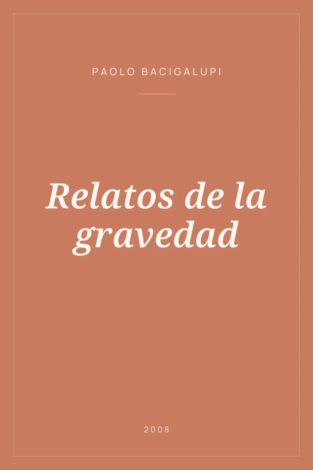 Portada de Relatos de la gravedad