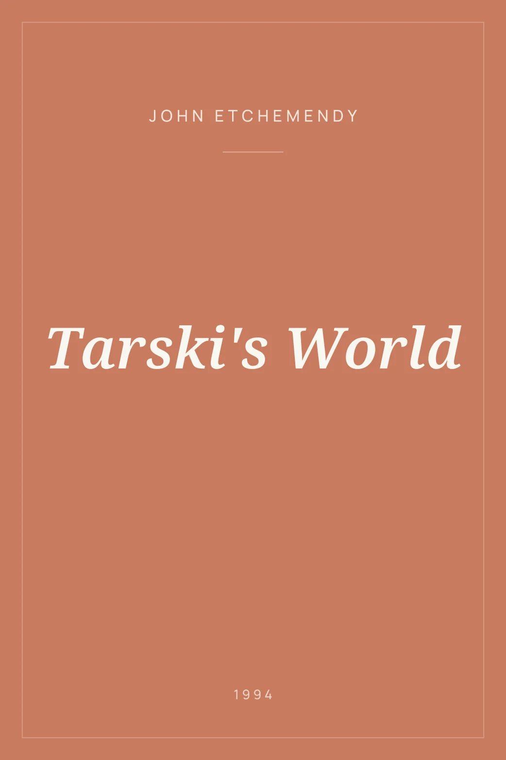 Portada de Tarski's World