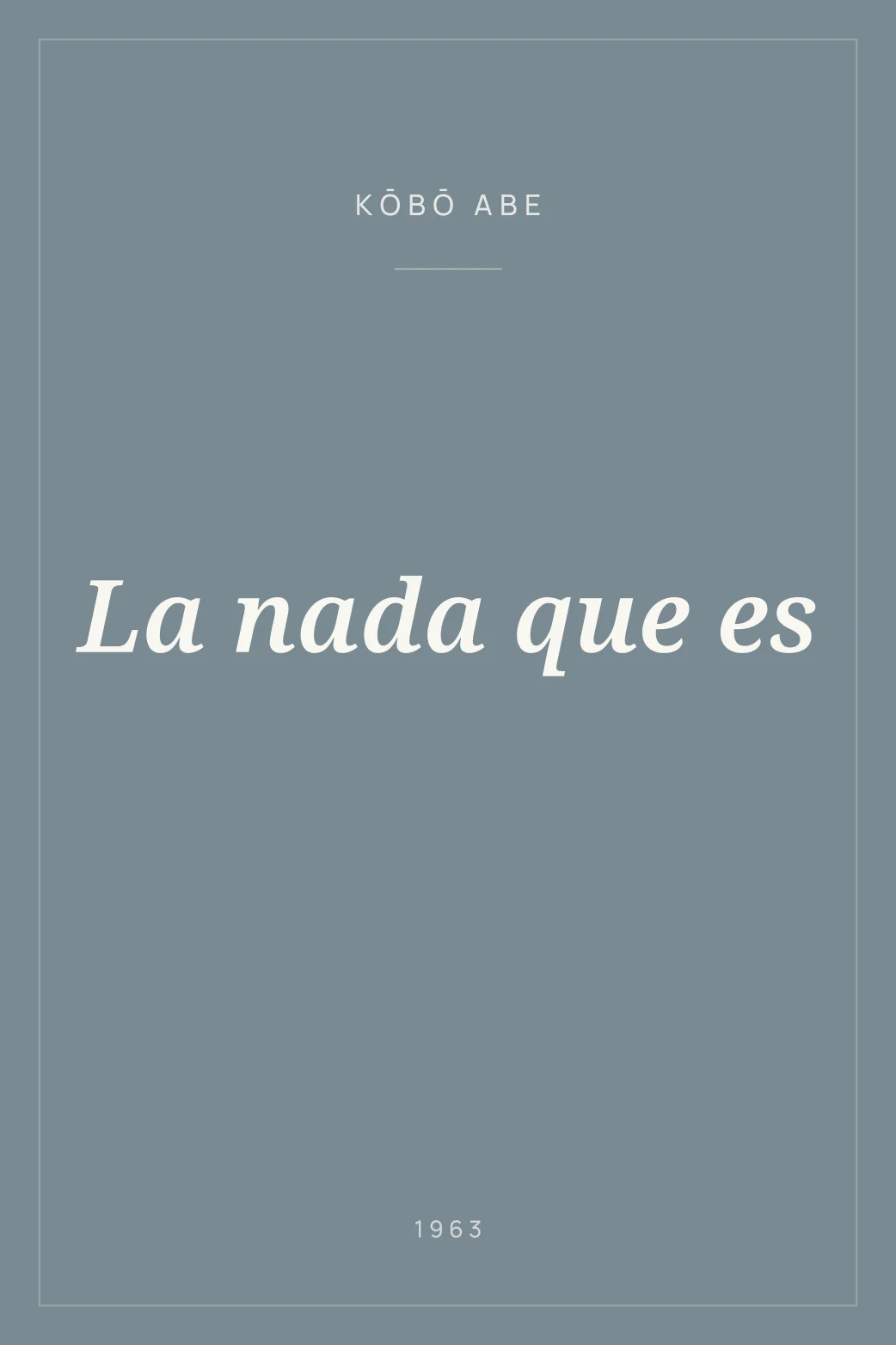 Portada de La nada que es