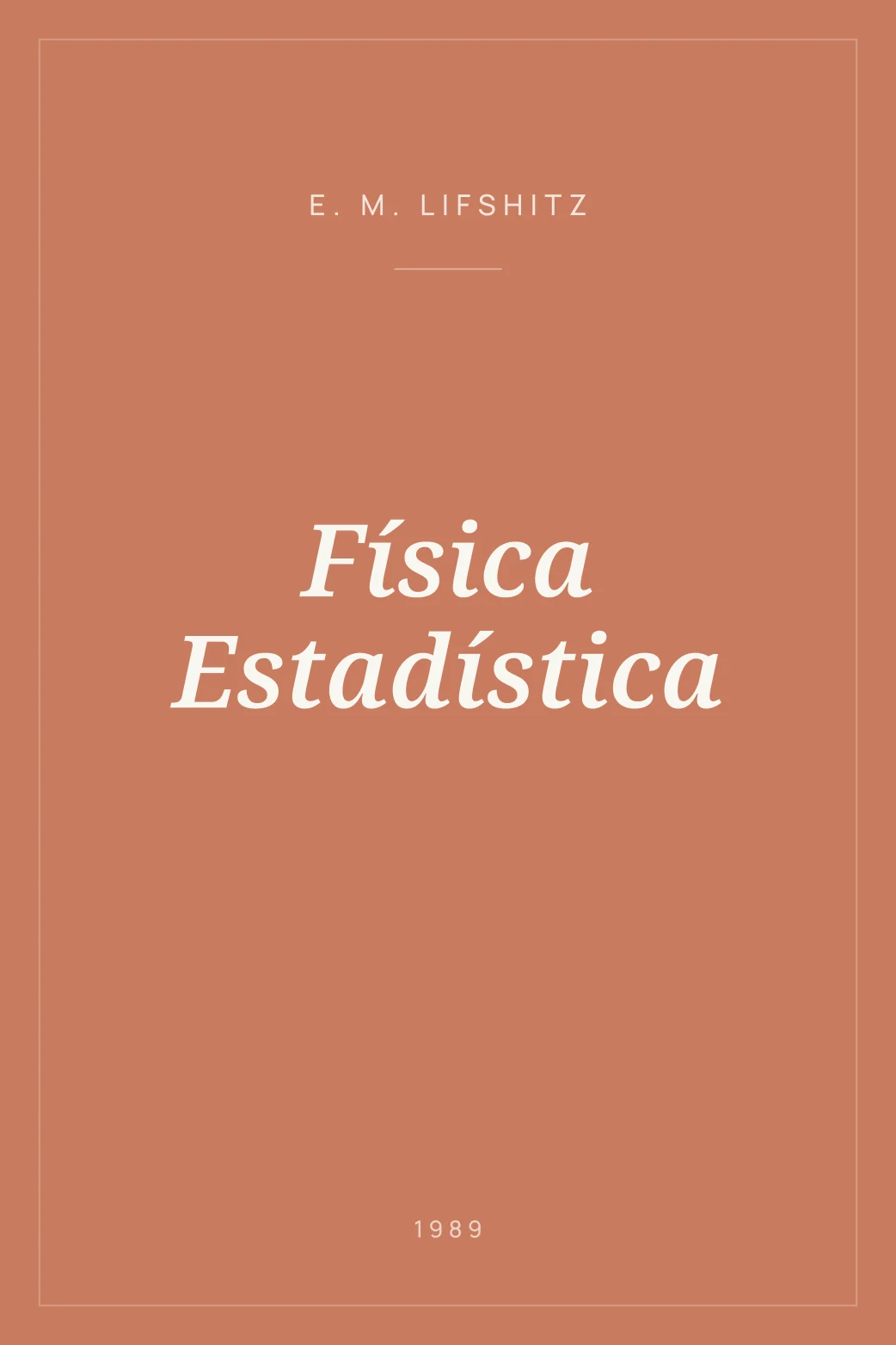 Portada de Física Estadística