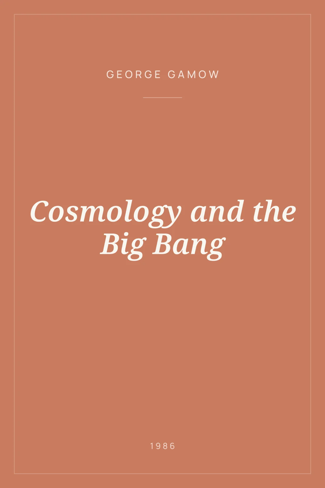 Portada de Cosmology and the Big Bang