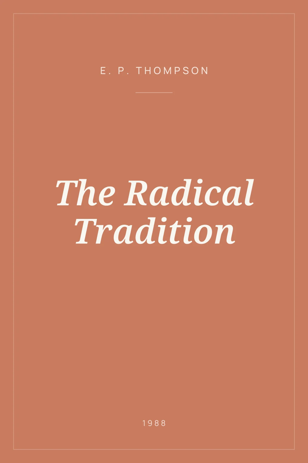 Portada de The Radical Tradition