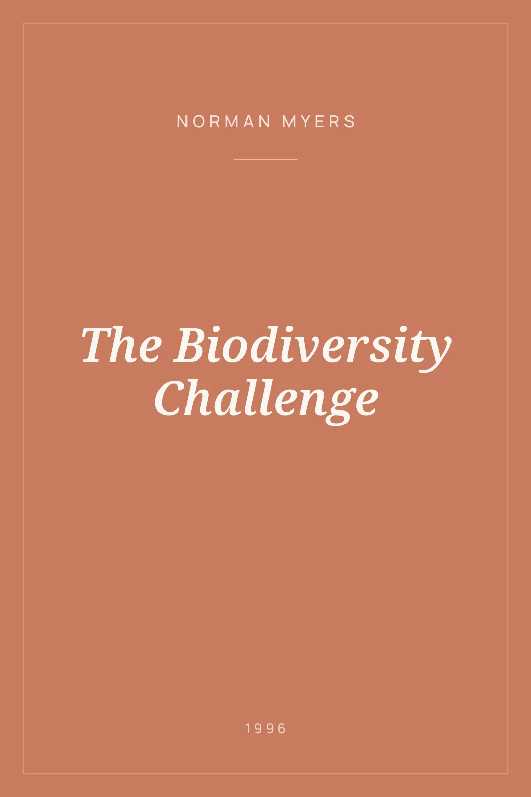 Portada de The Biodiversity Challenge