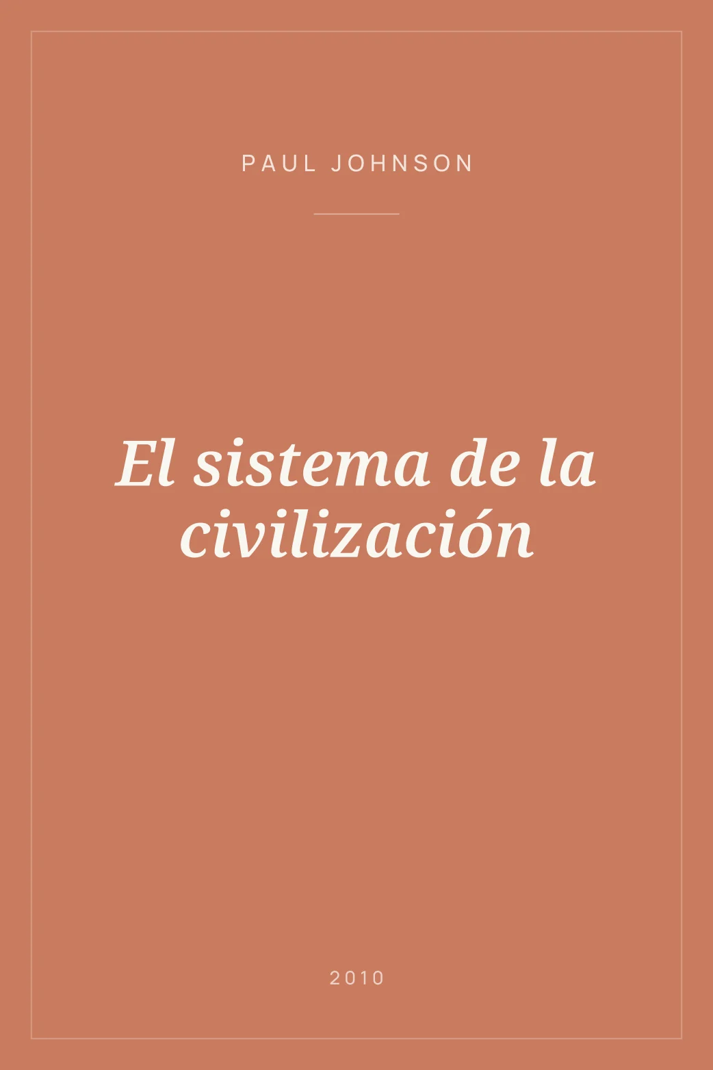 Portada de El sistema de la civilización