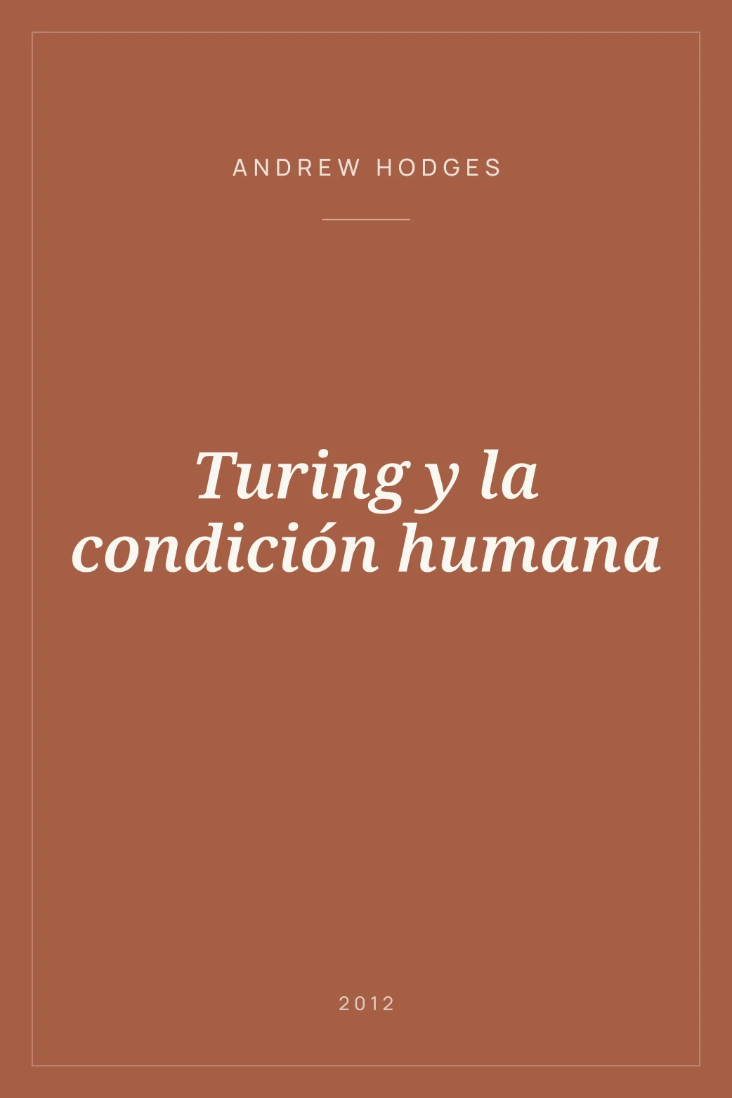 Portada de Turing y la condición humana