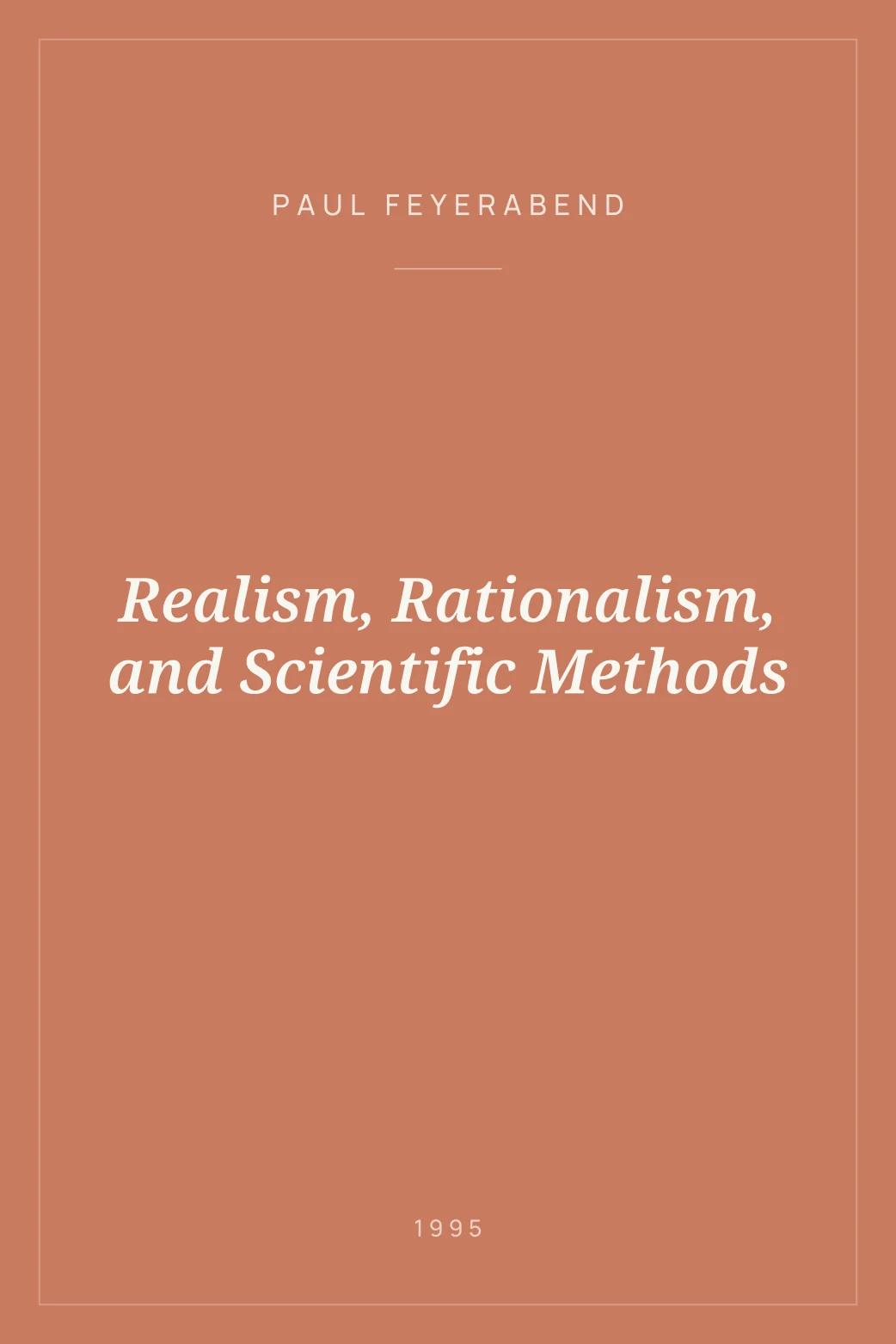 Portada de Realism, Rationalism, and Scientific Methods