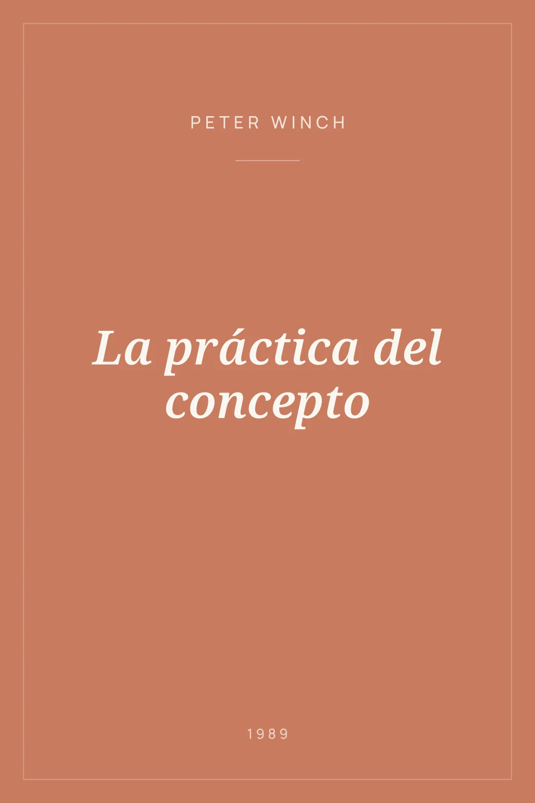 Portada de La práctica del concepto