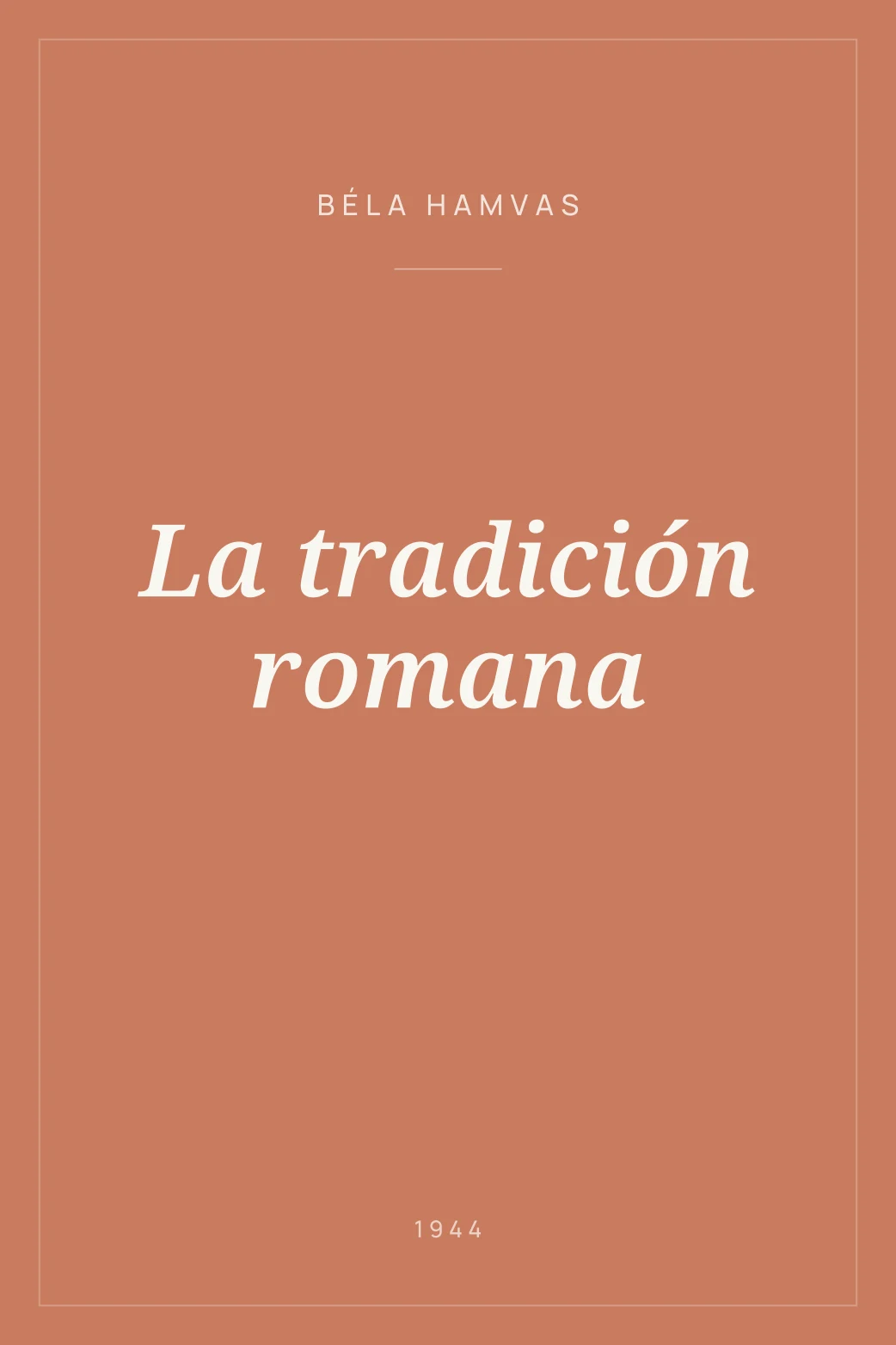 Portada de La tradición romana