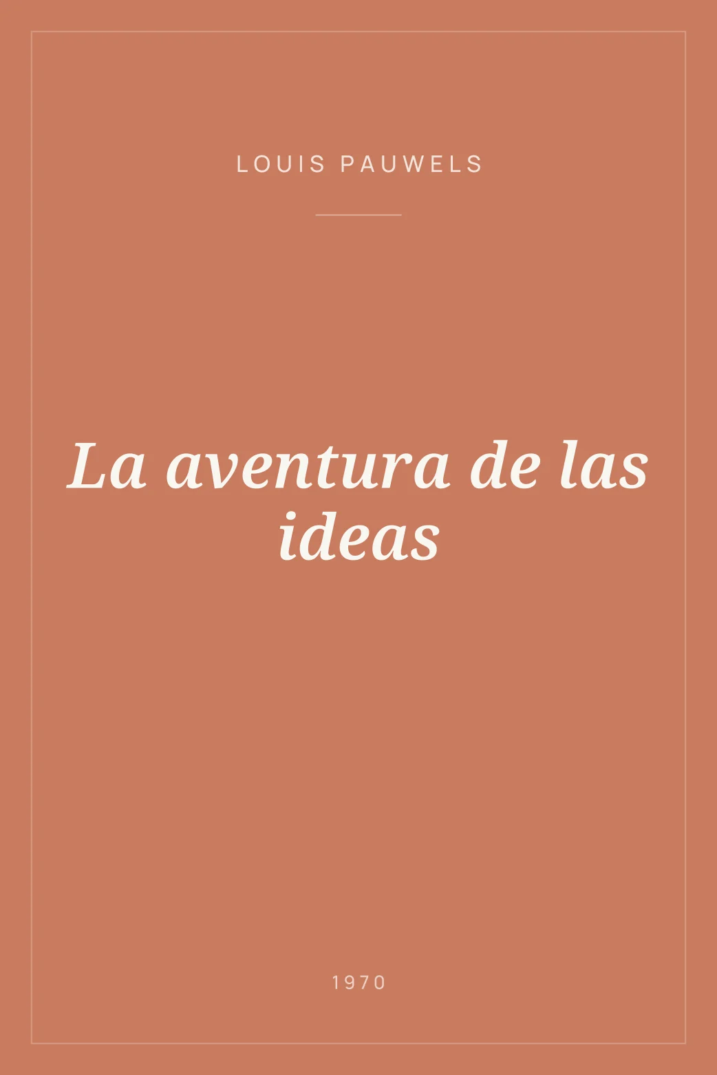 Portada de La aventura de las ideas