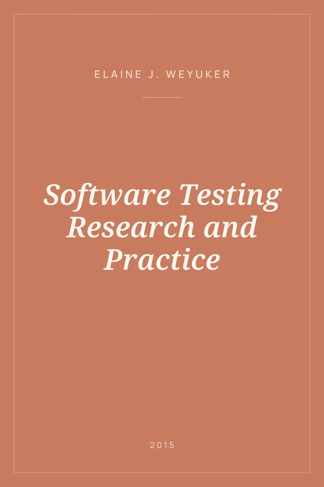 Portada de Software Testing Research and Practice