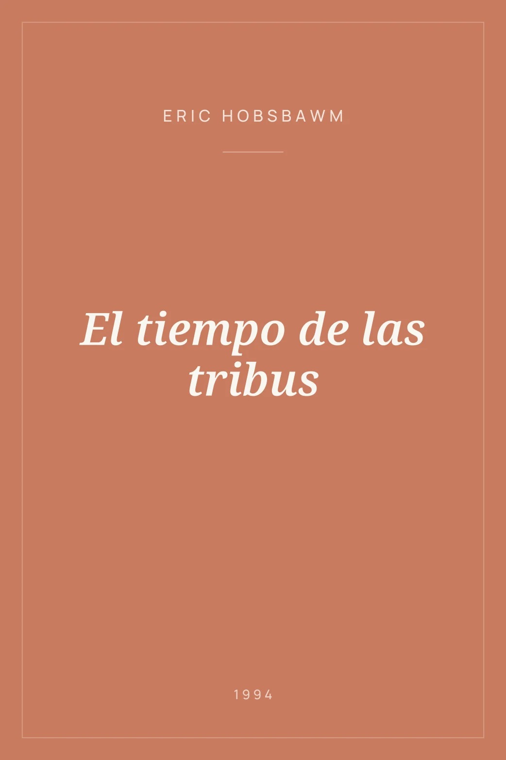 Portada de El tiempo de las tribus
