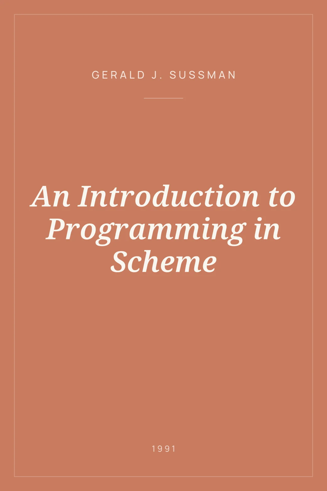 Portada de An Introduction to Programming in Scheme