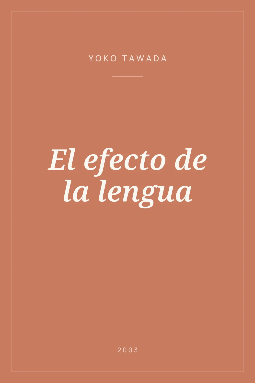 Portada de El efecto de la lengua