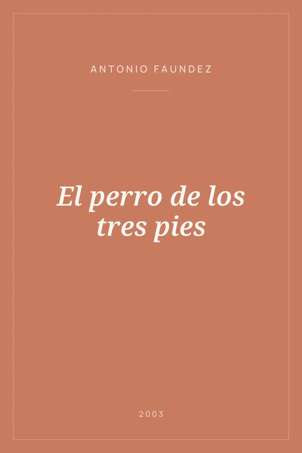 Portada de El perro de los tres pies