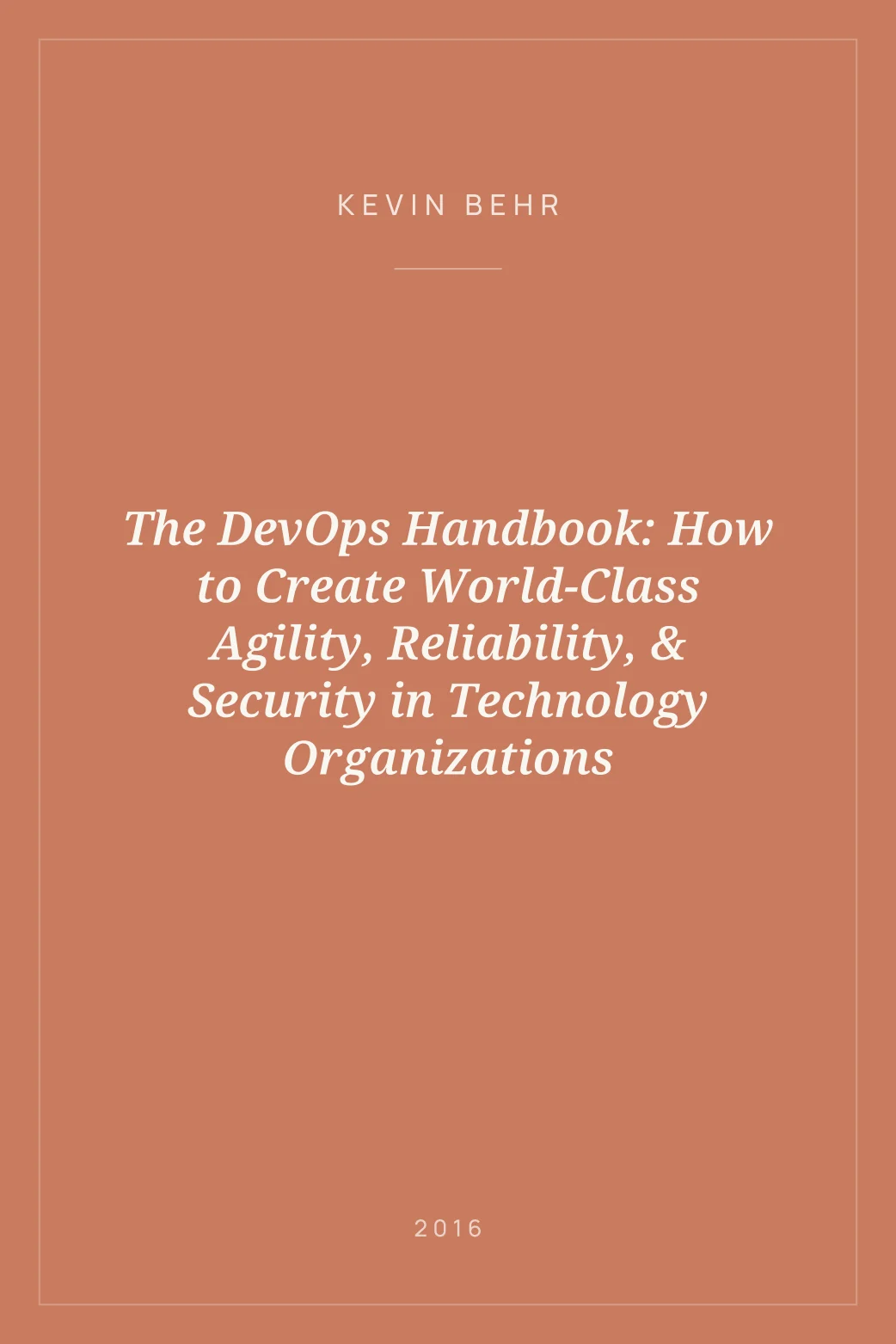 Portada de The DevOps Handbook: How to Create World-Class Agility, Reliability, & Security in Technology Organizations