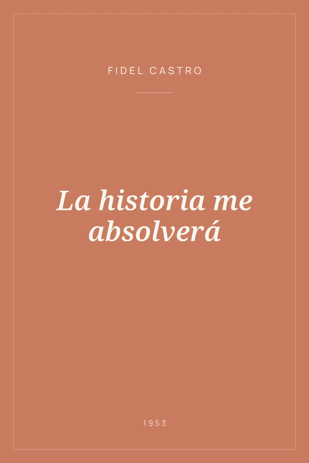 Portada de La historia me absolverá