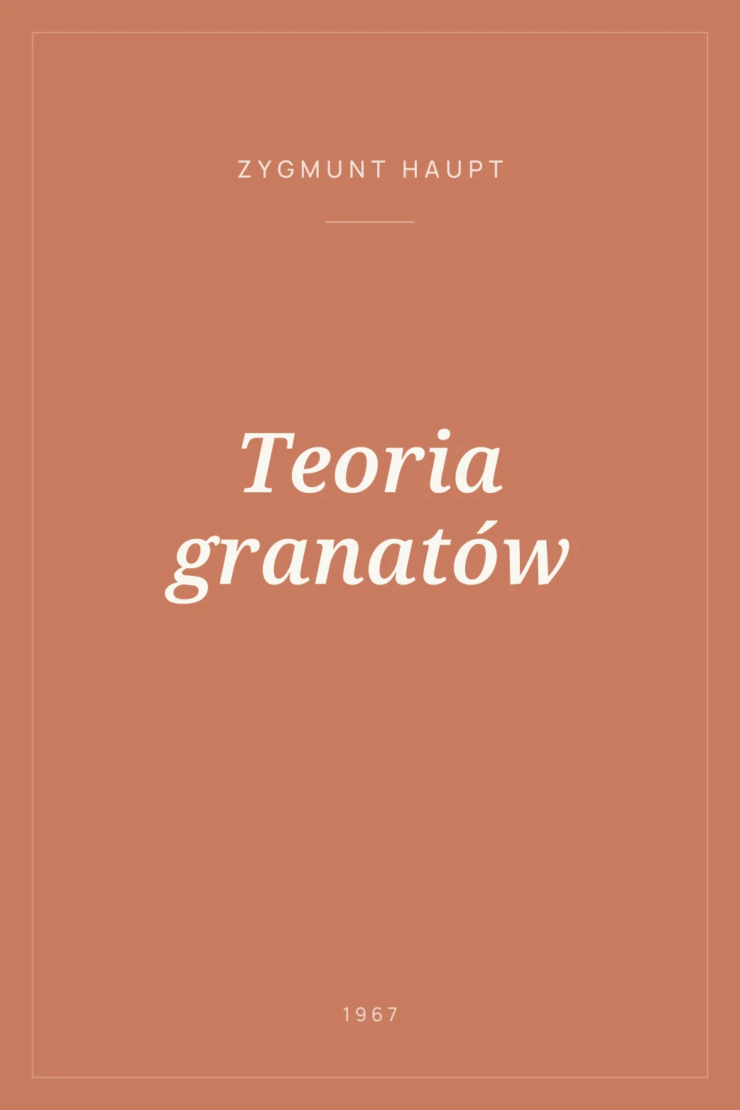 Portada de Teoria granatów