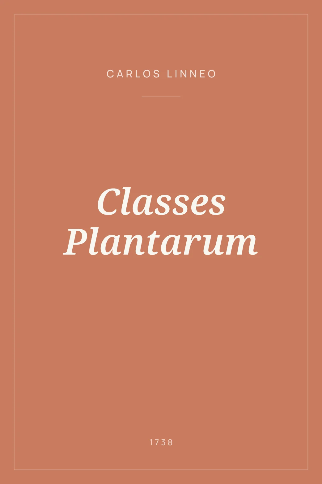 Portada de Classes Plantarum