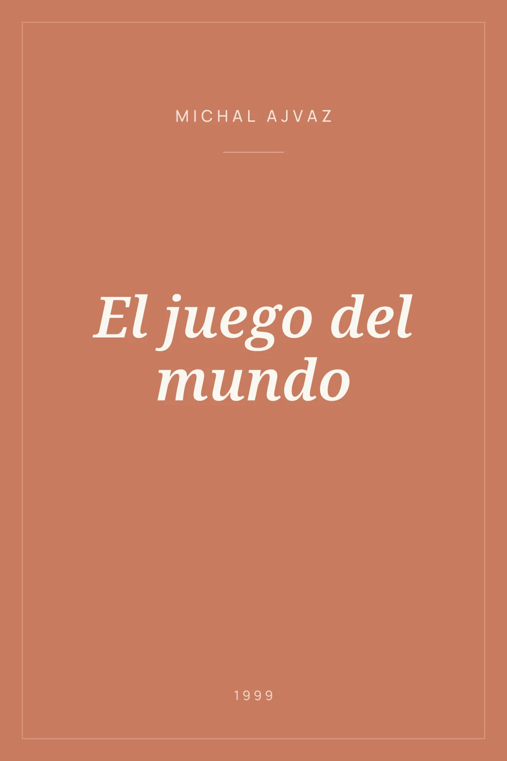 Portada de El juego del mundo