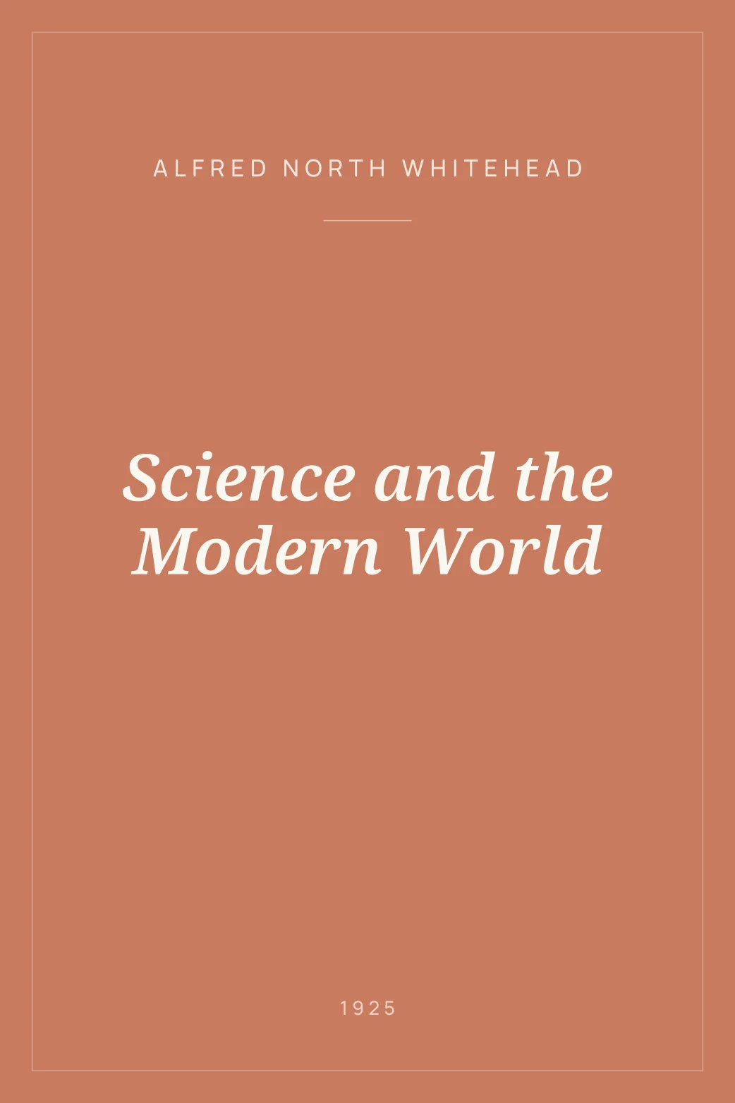 Portada de Science and the Modern World