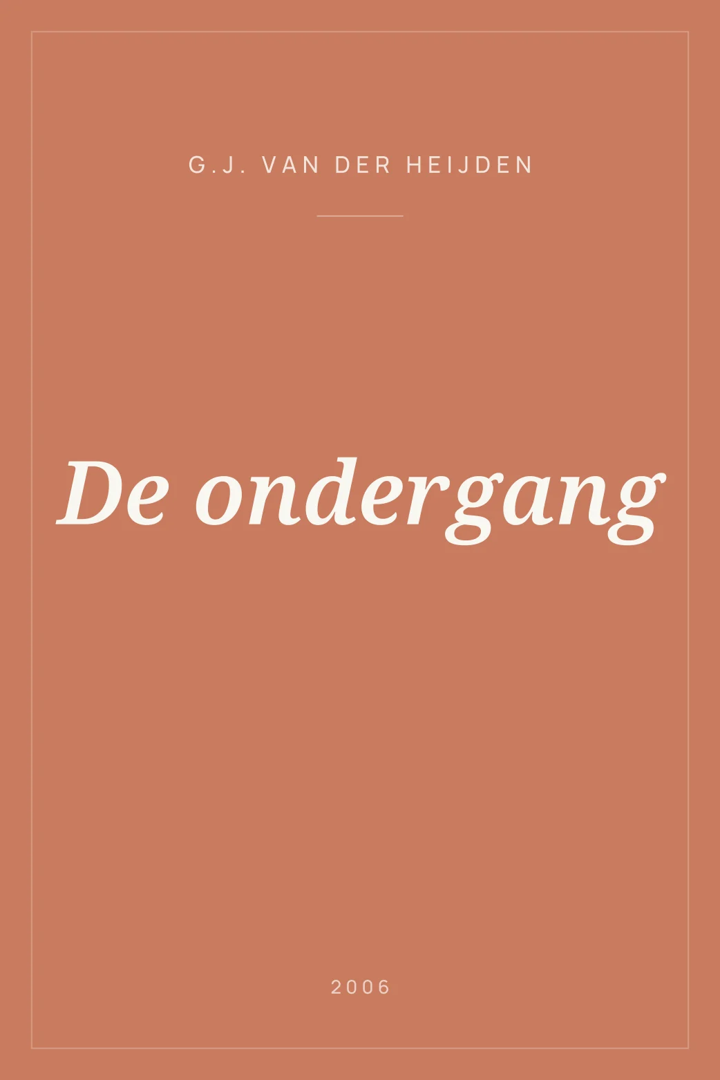 Portada de De ondergang