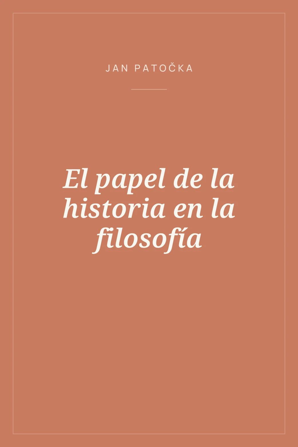 Portada de El papel de la historia en la filosofía