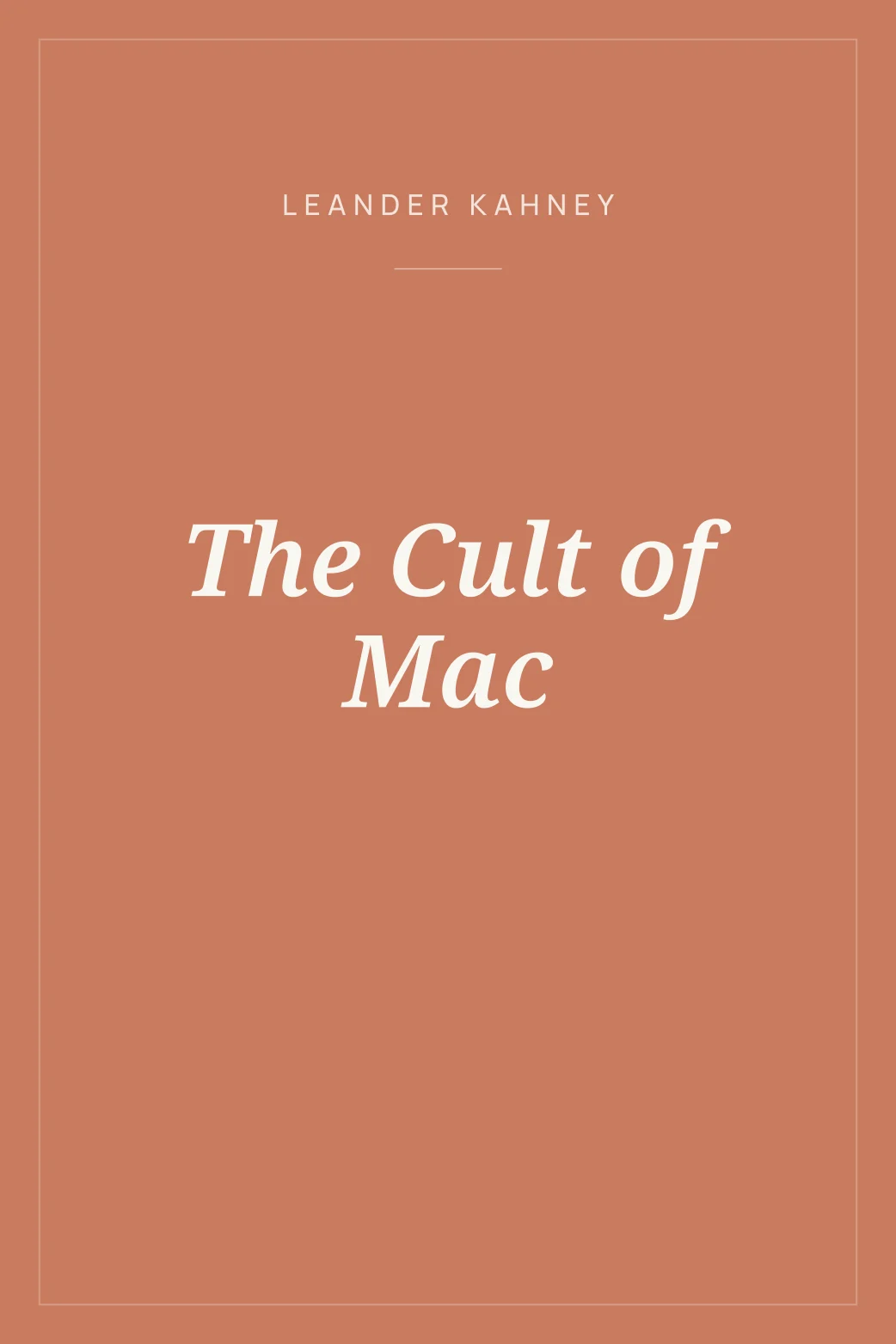 Portada de The Cult of Mac