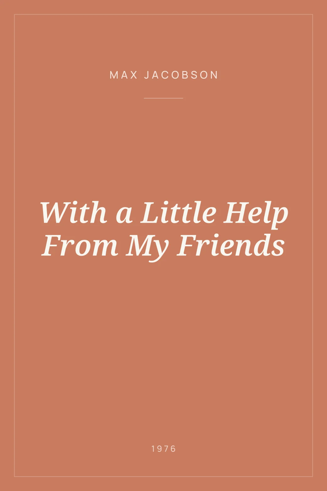 Portada de With a Little Help From My Friends