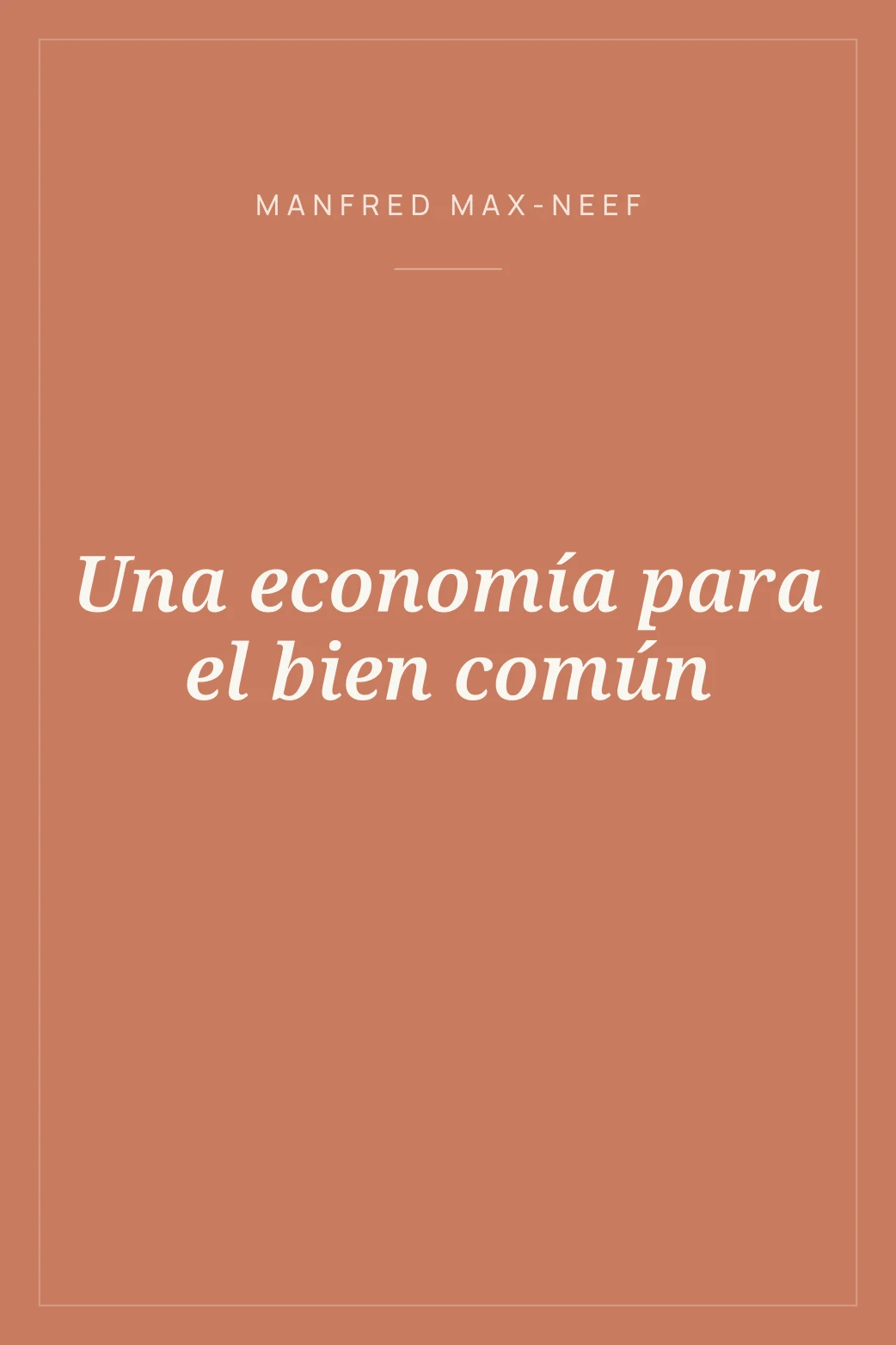 Portada de Una economía para el bien común