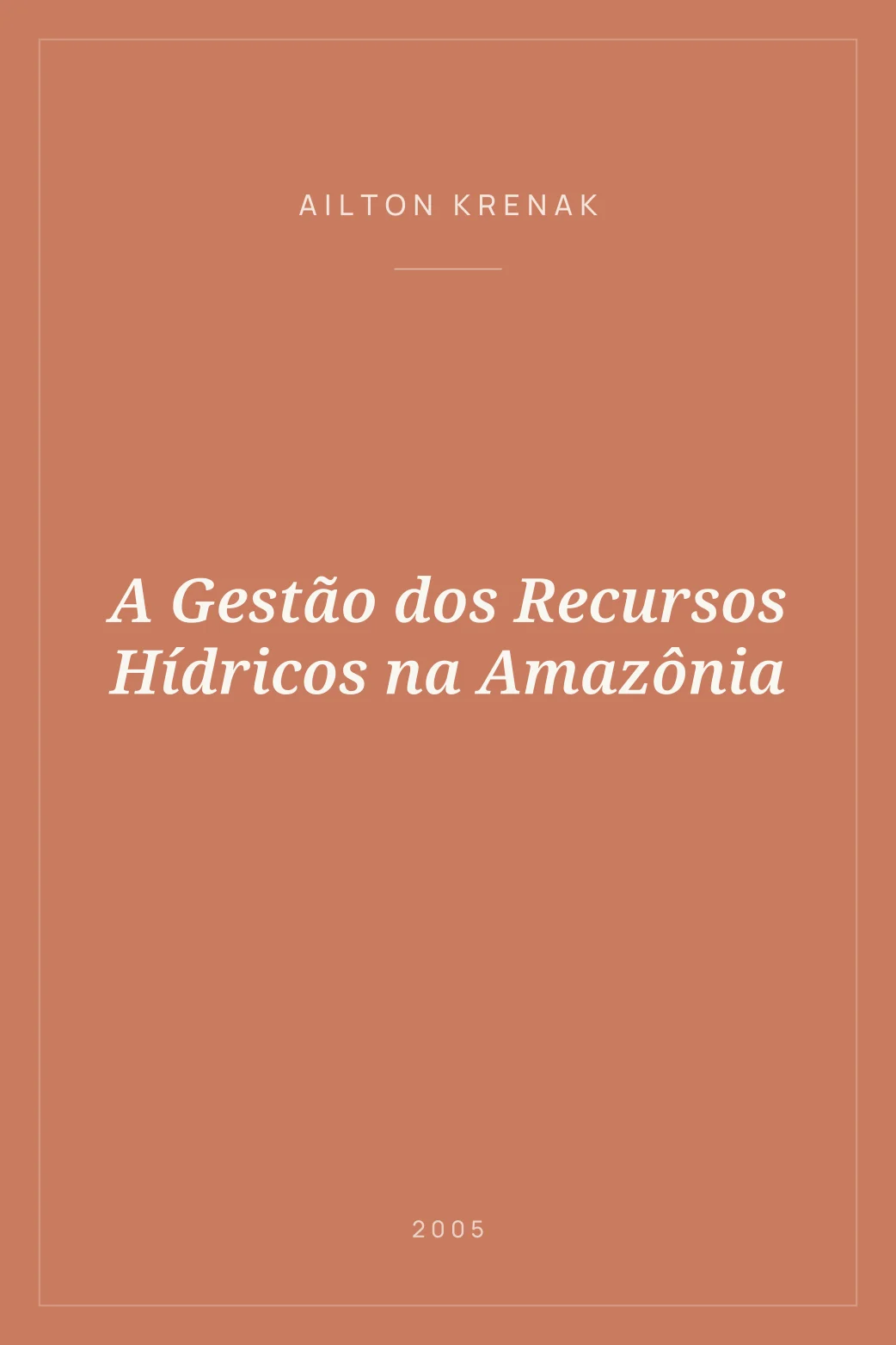 Portada de A Gestão dos Recursos Hídricos na Amazônia