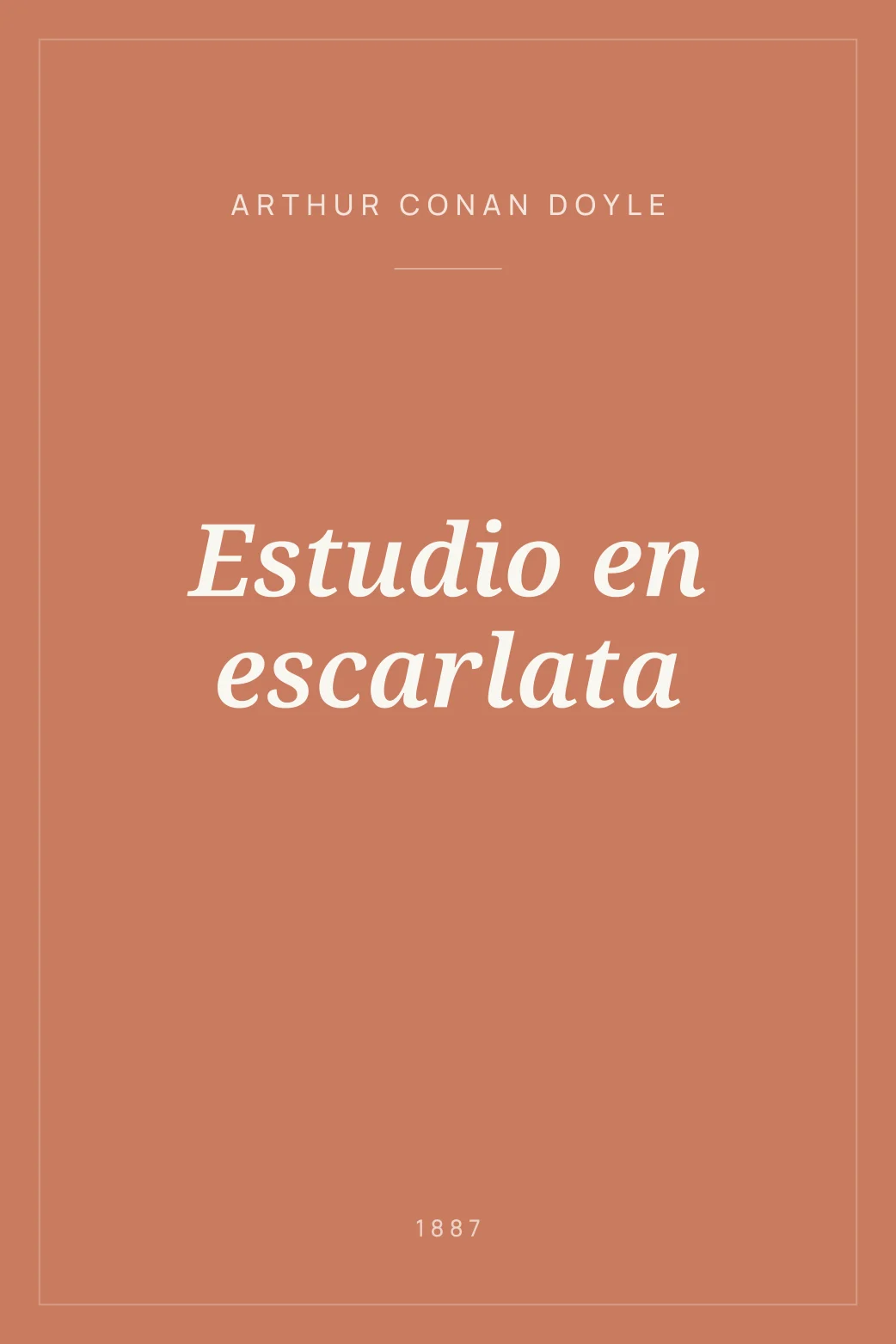 Portada de Estudio en escarlata