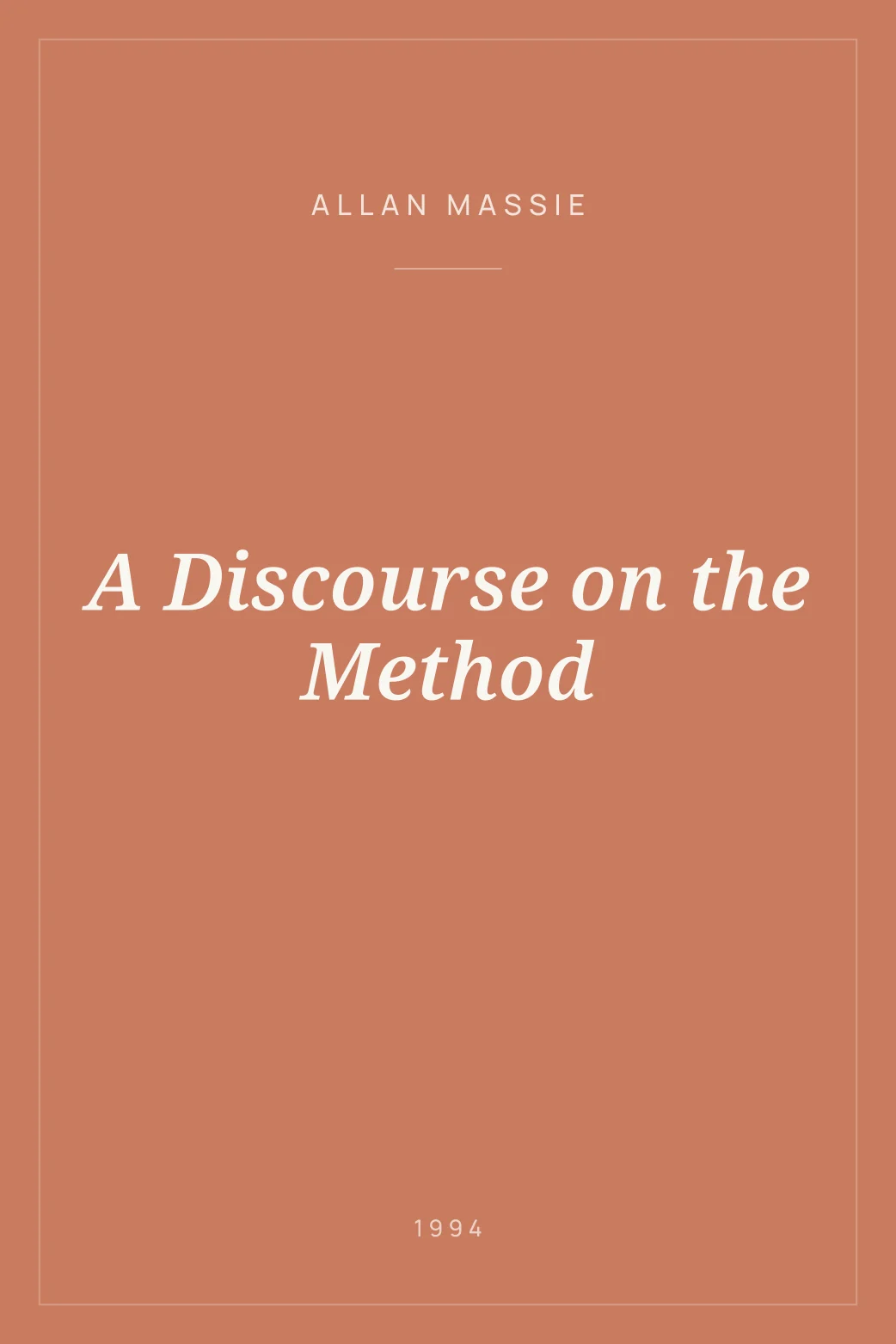 Portada de A Discourse on the Method