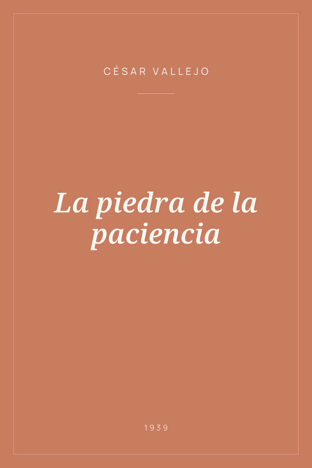 Portada de La piedra de la paciencia