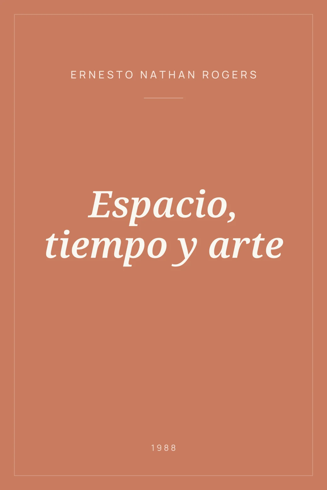 Portada de Espacio, tiempo y arte