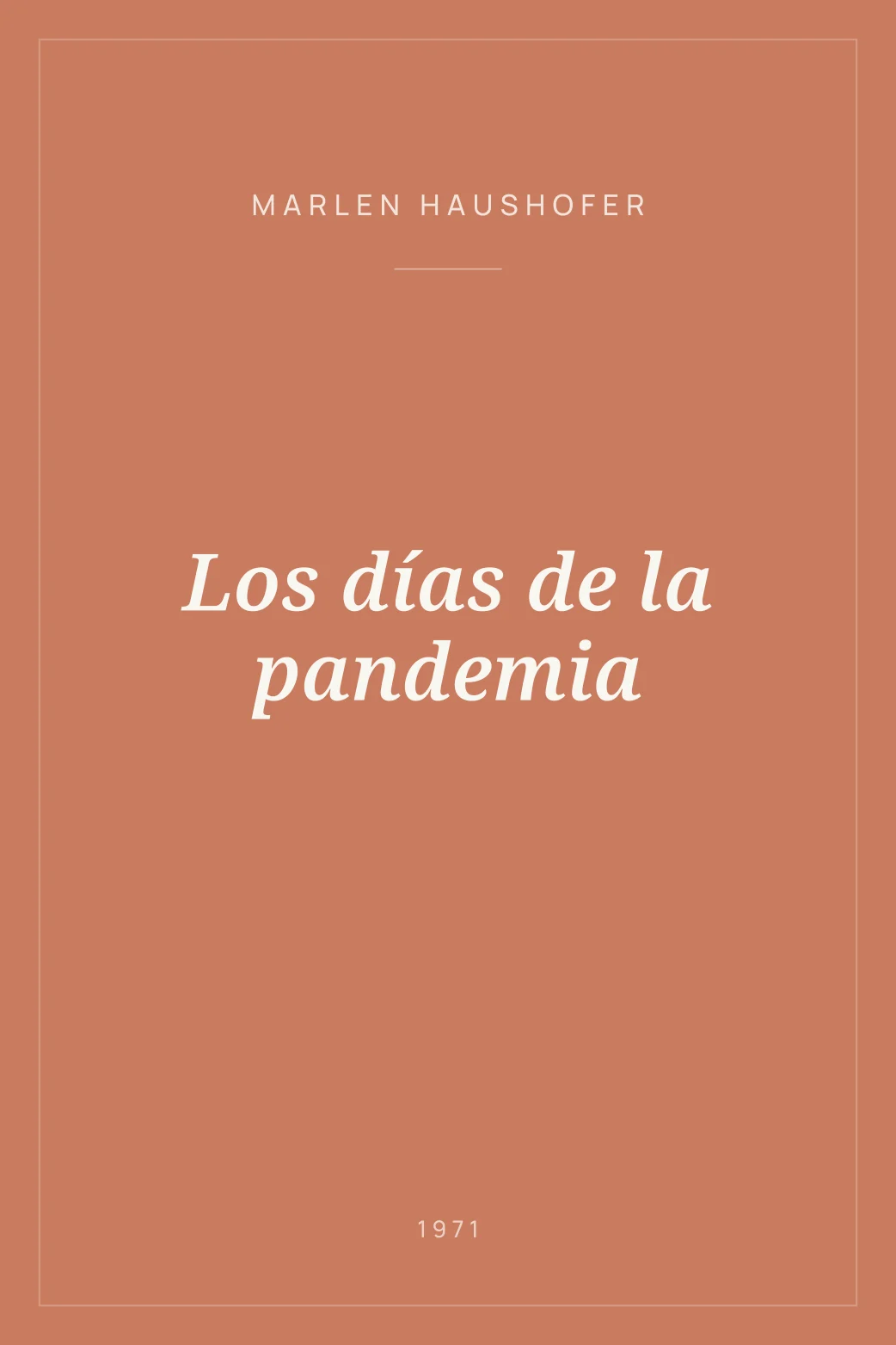 Portada de Los días de la pandemia
