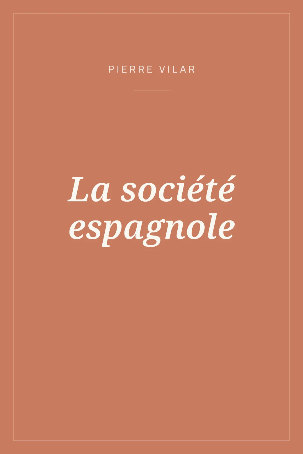 Portada de La société espagnole