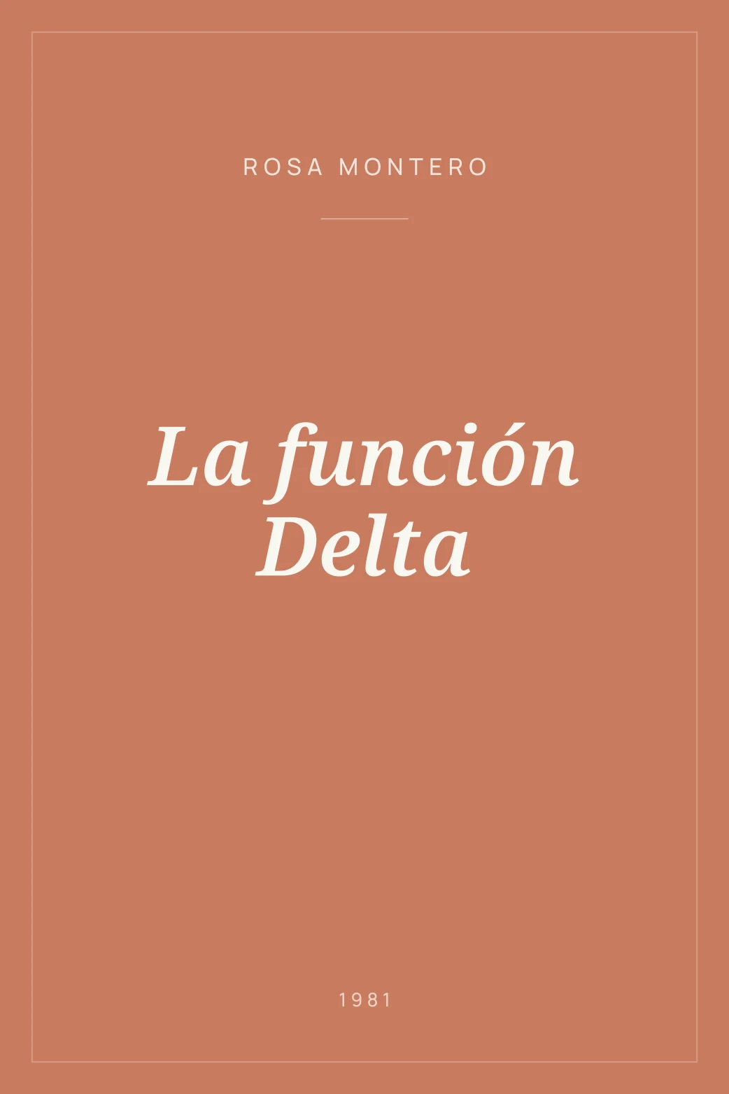 Portada de La función Delta