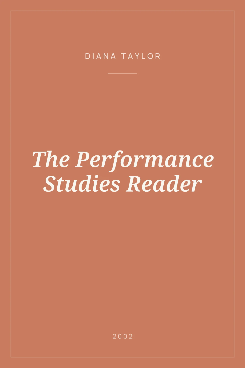 Portada de The Performance Studies Reader