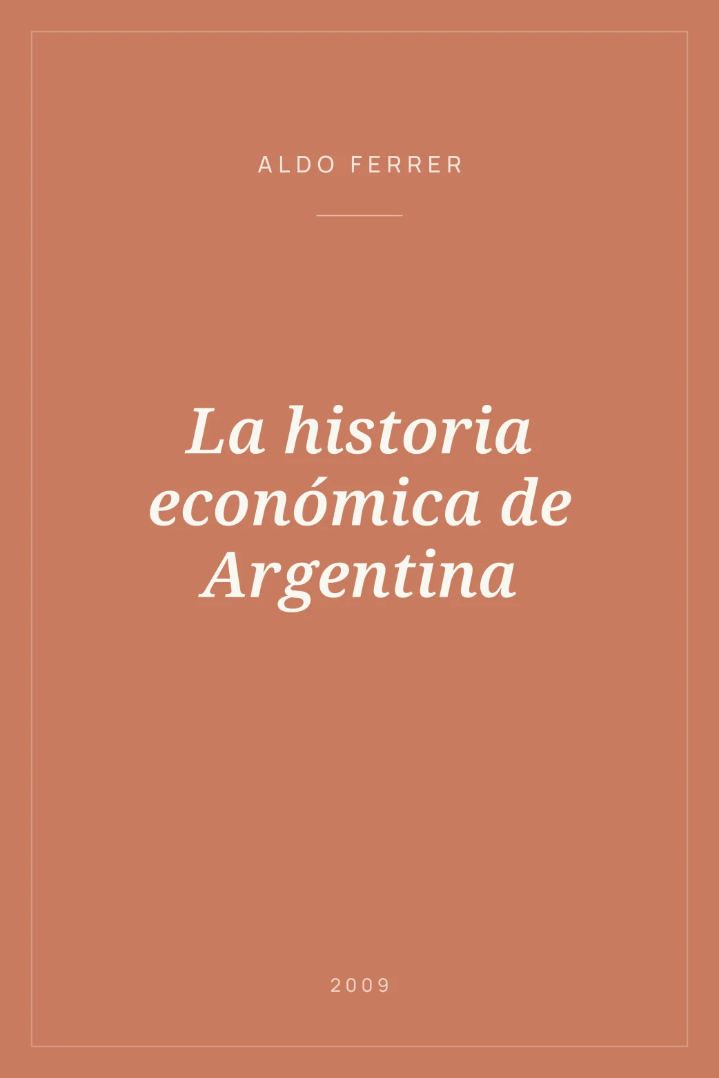 Portada de La historia económica de Argentina