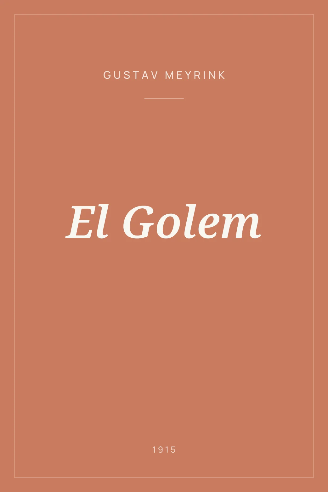 Portada de El Golem